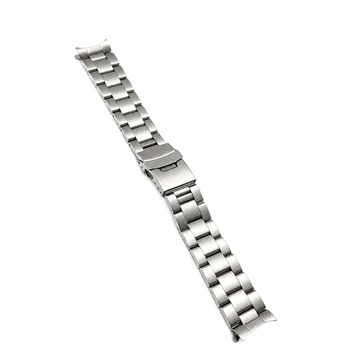 Solid Stainless Steel Watch Band with Curved End Links