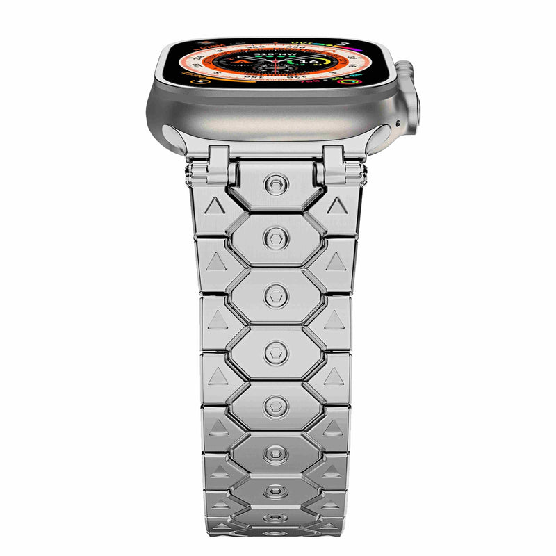 Rugged Octagonal Stainless Steel Link Band for Apple Watch Ultra (49 mm)