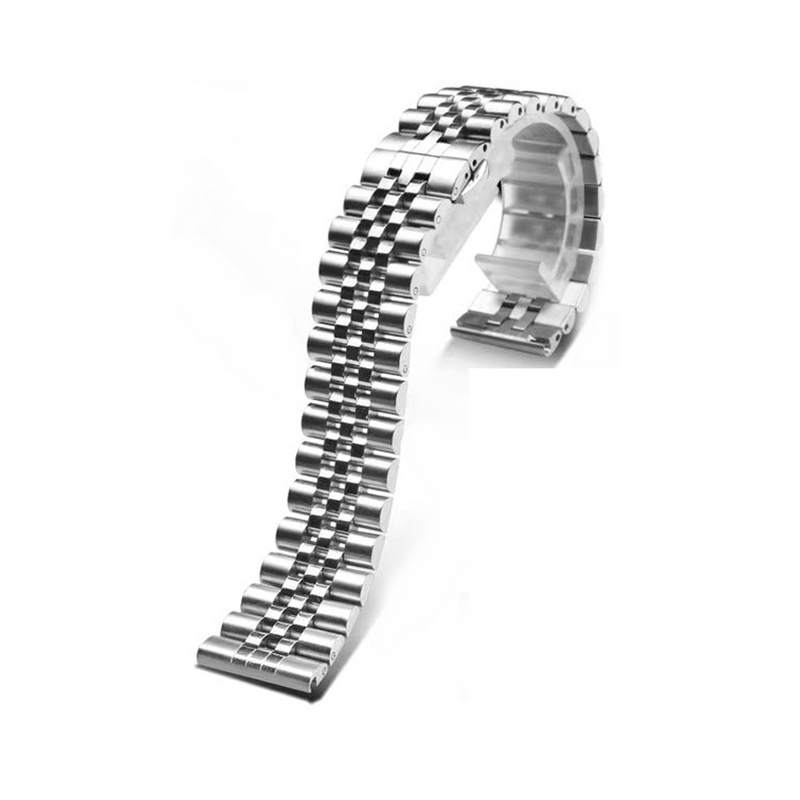 5-Link Stainless Steel Band with Butterfly Clasp for Apple Watch