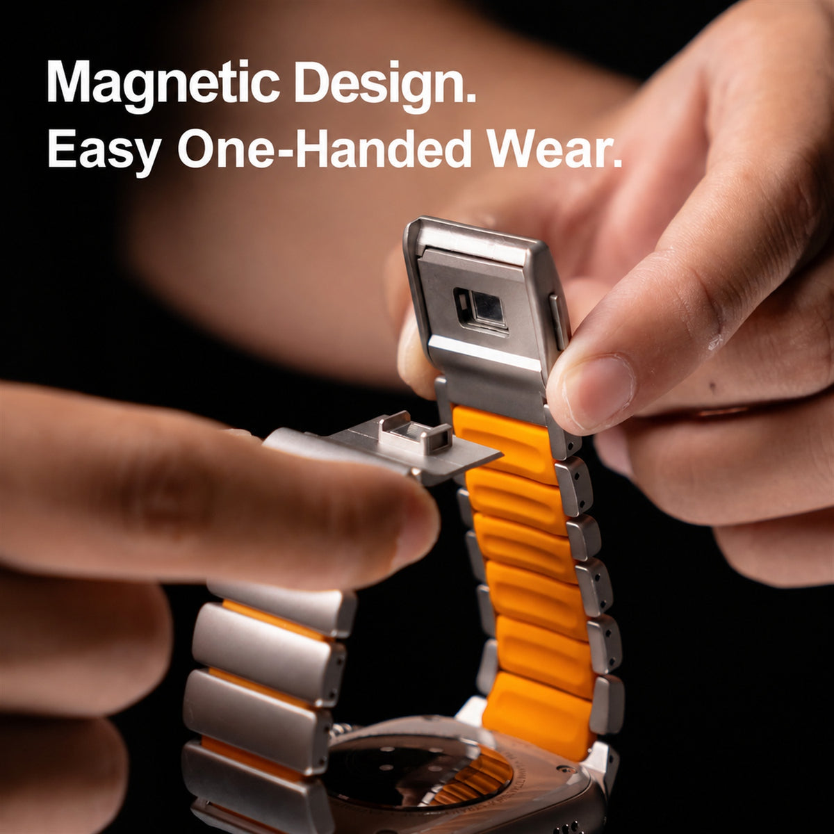 One-hand magnetic clasp