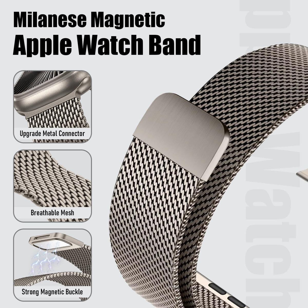 Magnetic Milanese Mesh Band for Apple Watch - view 3