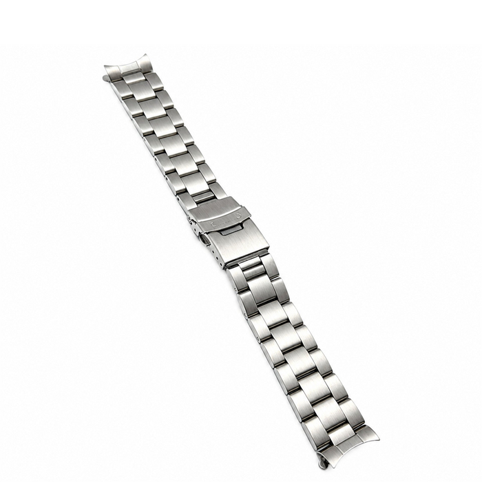 Solid Stainless Steel Watch Band with Curved End Links
