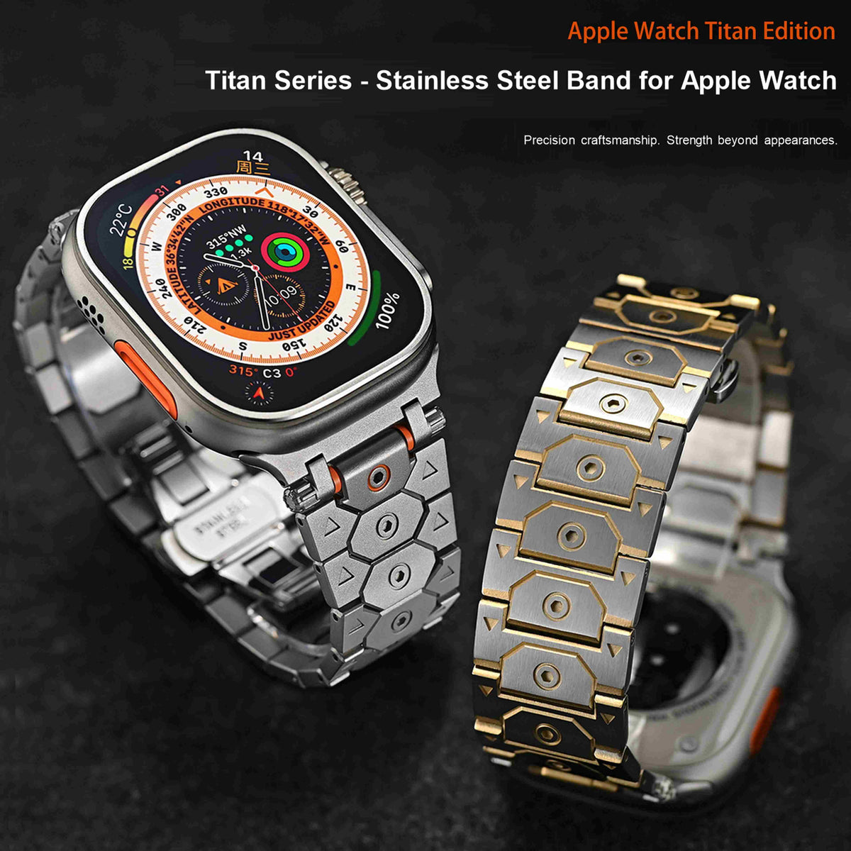 Octagonal Stainless Steel Band for Apple Watch Ultra - view 1