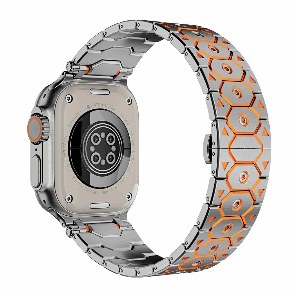Rugged Octagonal Stainless Steel Link Band for Apple Watch Ultra (49 mm)