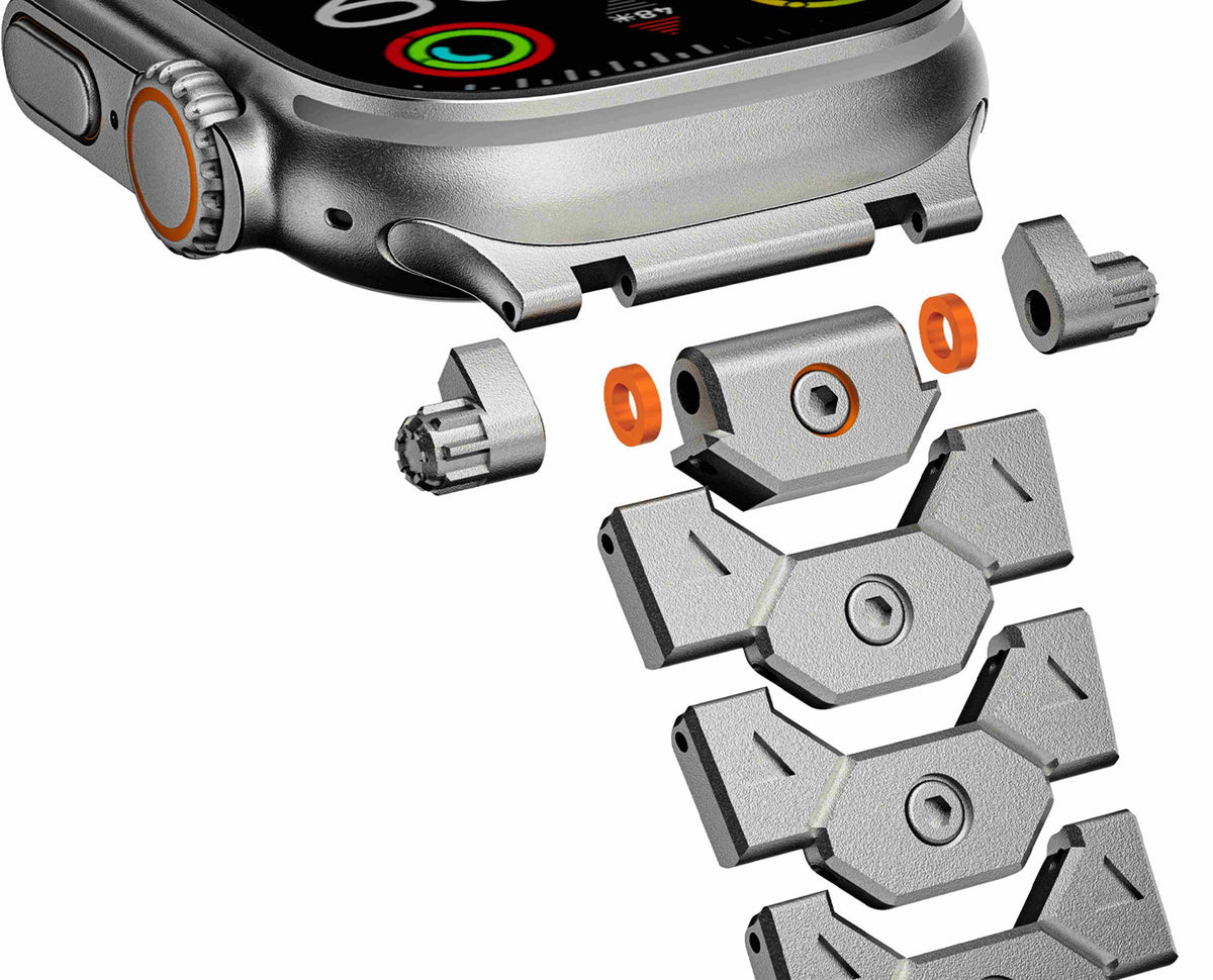 Rugged Octagonal Stainless Steel Link Band for Apple Watch Ultra (49 mm)