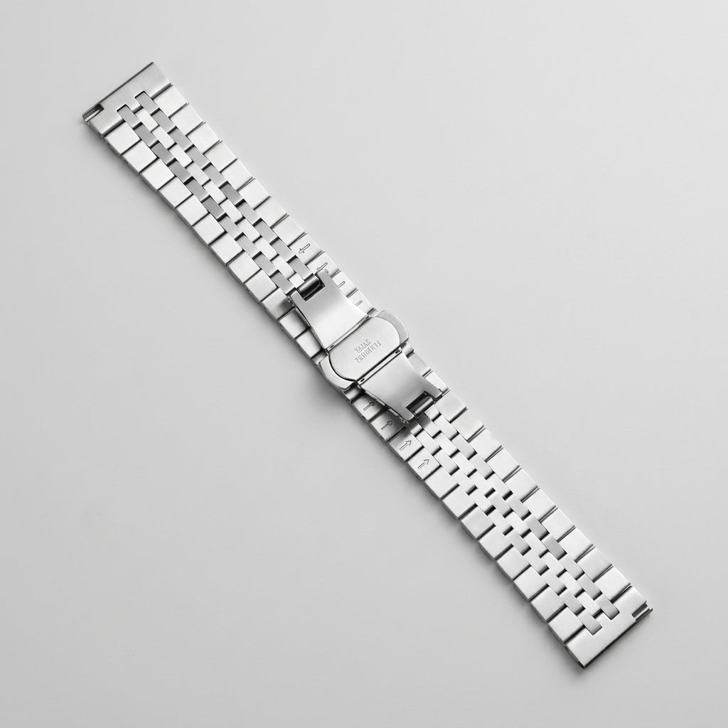 5-Link Stainless Steel Band with Butterfly Clasp for Apple Watch