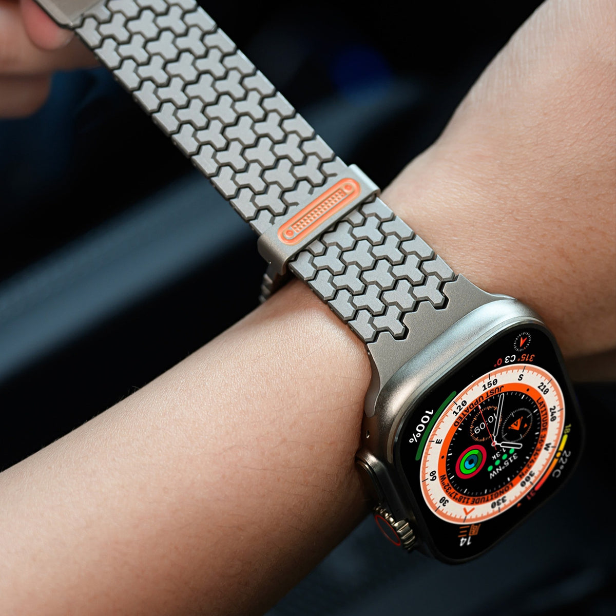 Y-Link Dual-Magnet Stainless Steel Band for Apple Watch (44/45/46/49 mm)