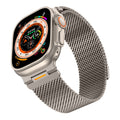 Milanese mesh stainless steel band on a 49 mm smartwatch