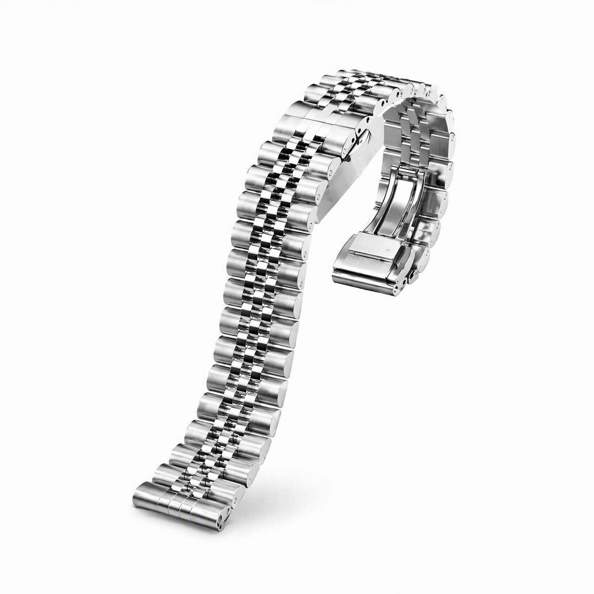 5-Link Curved End Stainless Steel Bracelet for Seiko SKX, Seiko 5 & Casio Duro – 18/20/22mm