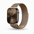 Gold Milanese mesh Apple Watch band with DLC coating