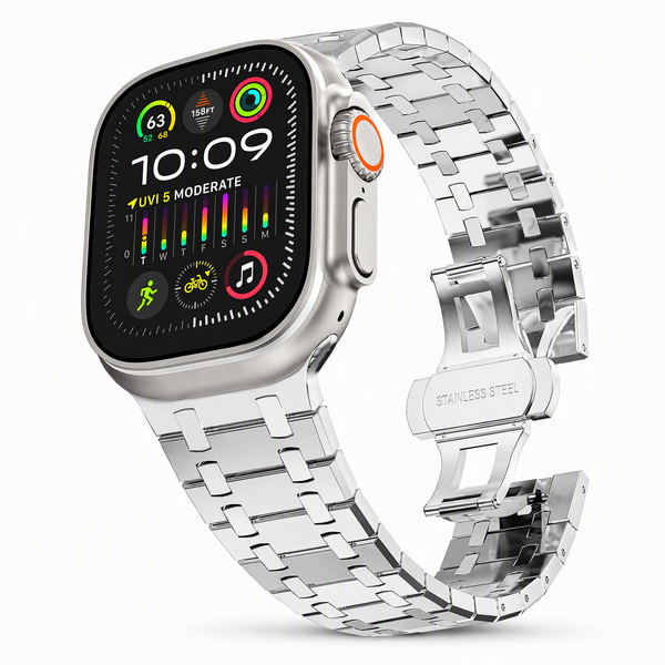 5-Link Stainless Steel Band with Butterfly Clasp for Apple Watch Ultra (49 mm)
